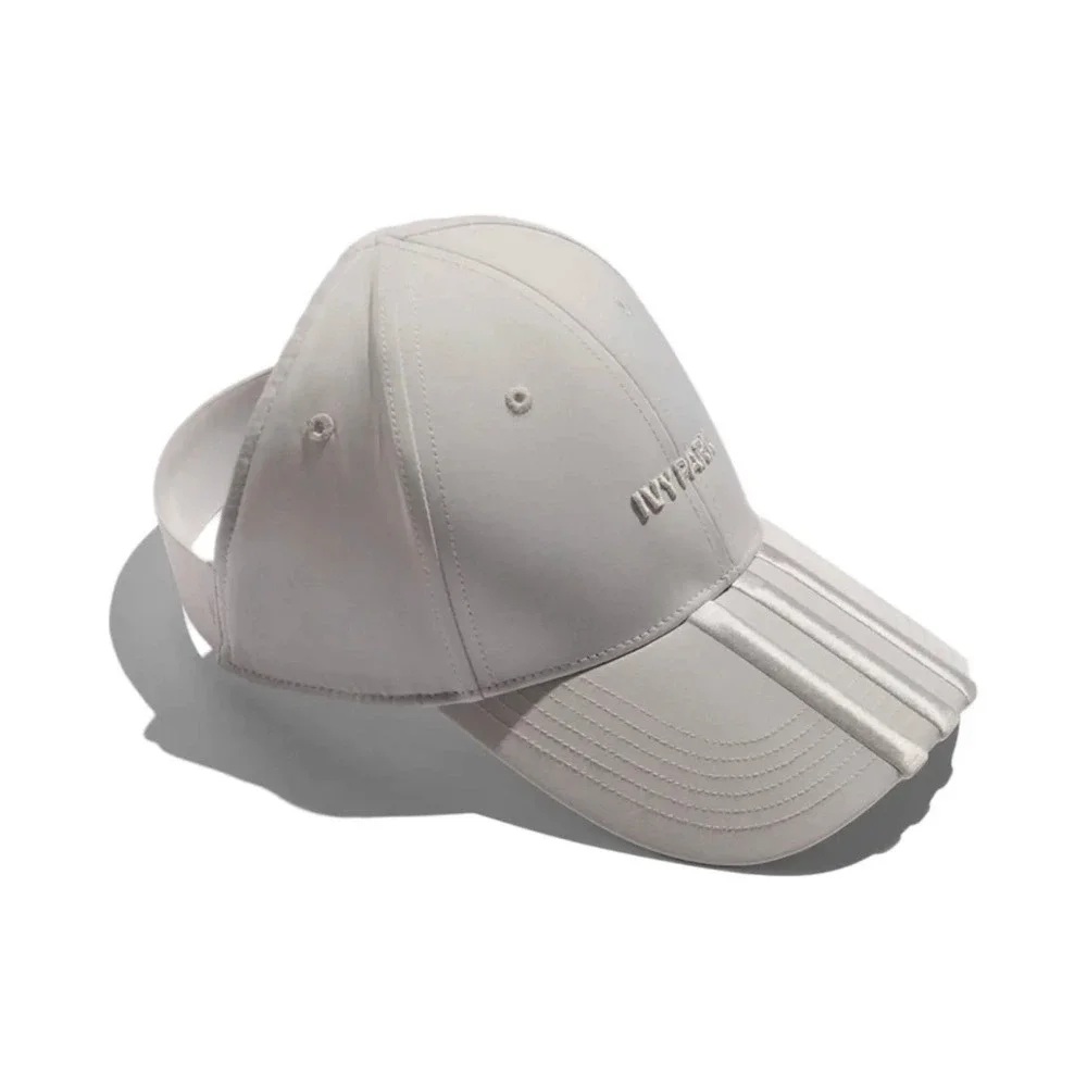 Rare IVY PARK Adidas White Three Stripe Visor Cap Hat